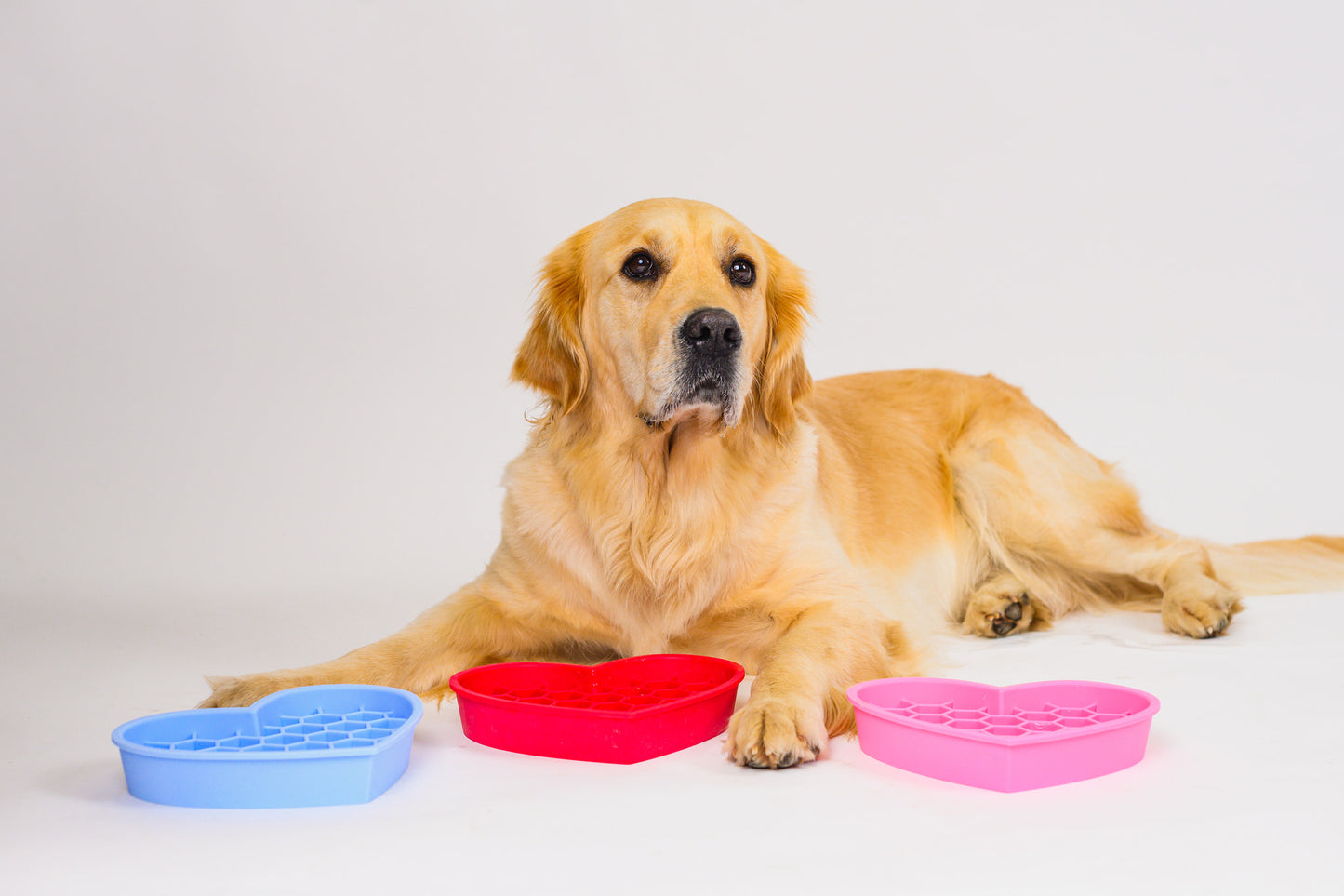 2-in-1 Heart Slow Feeder & Lick Mat - Blush