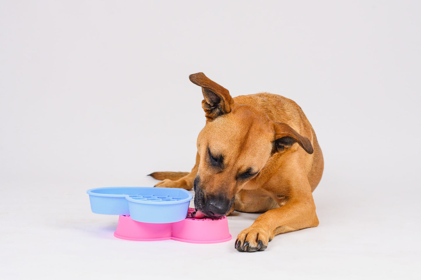2-in-1 Heart Slow Feeder & Lick Mat - Blush