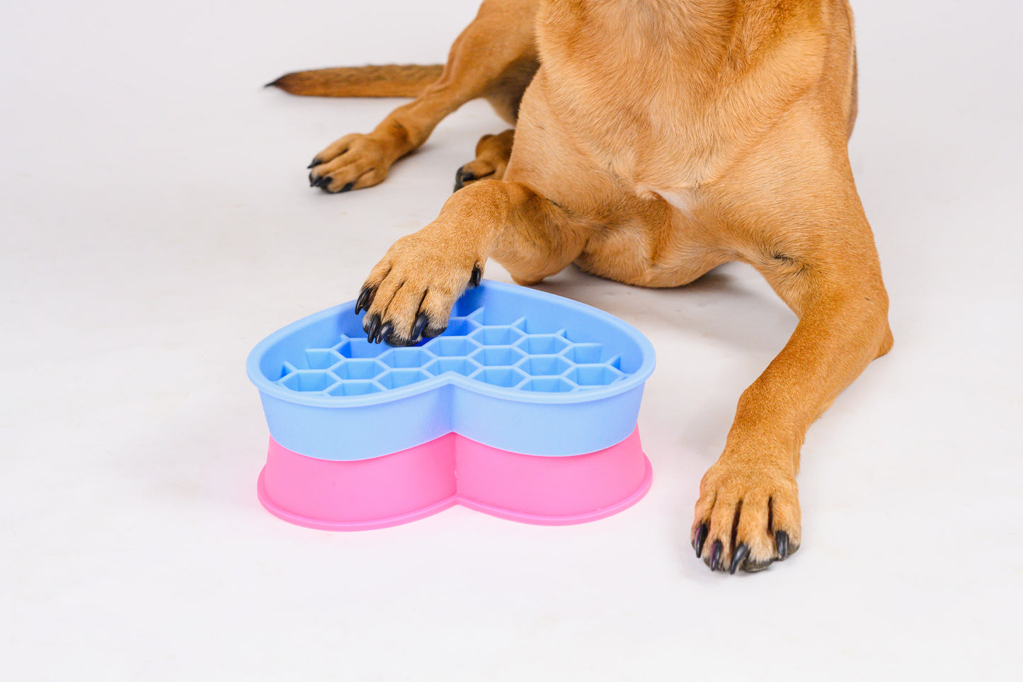 2-in-1 Heart Slow Feeder & Lick Mat - Blush