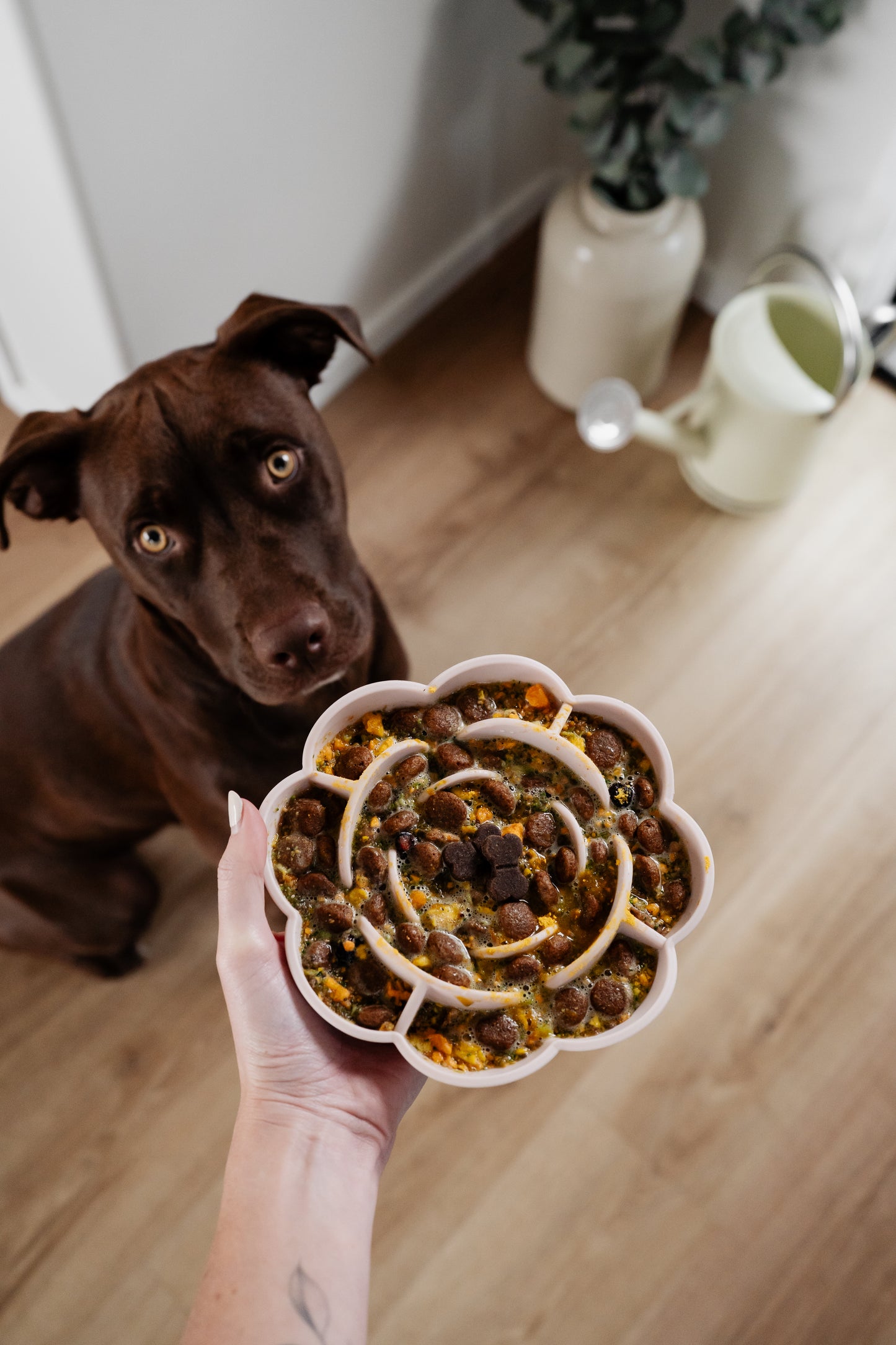 Flower Slow Feeder - Oatmeal