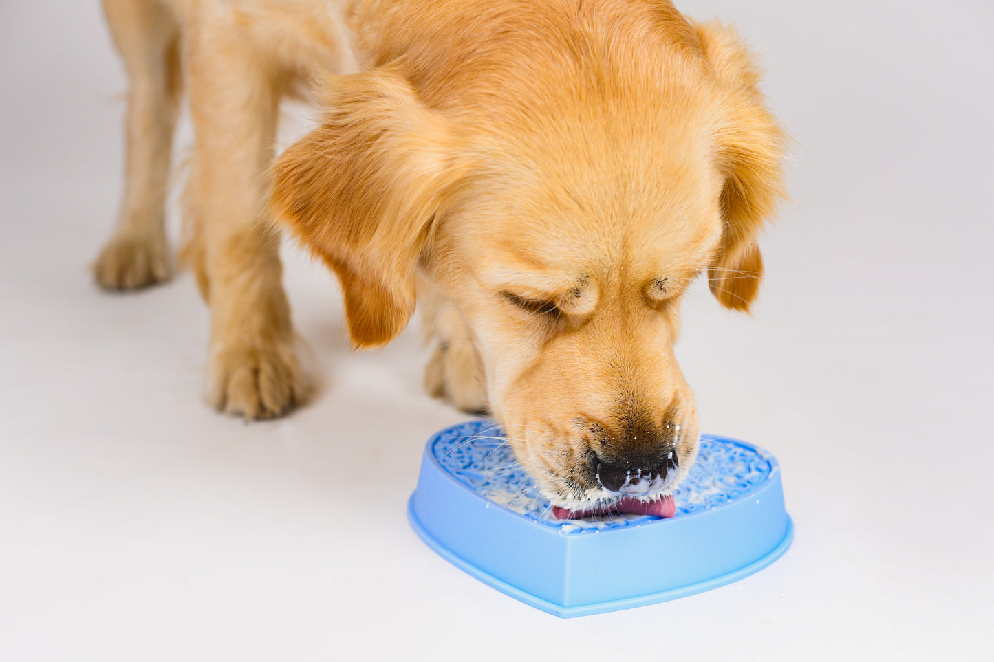 2-in-1 Heart Slow Feeder & Lick Mat - Sky