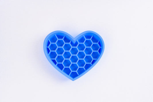 2-in-1 Heart Slow Feeder & Lick Mat - Sky