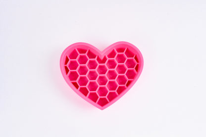 2-in-1 Heart Slow Feeder & Lick Mat - Blush